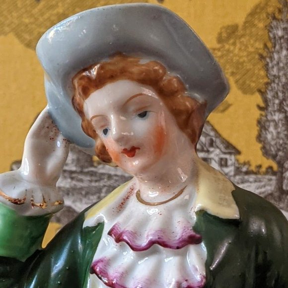 1950s quality porcelain figurines Marie-Antoinette era Japan made  Meissen style - Picture 5 of 11